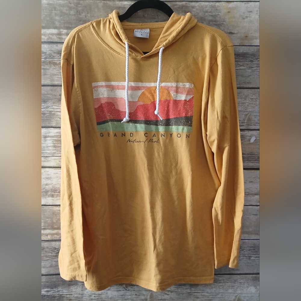 Grand Canyon Graphic Hoodie in Mustard